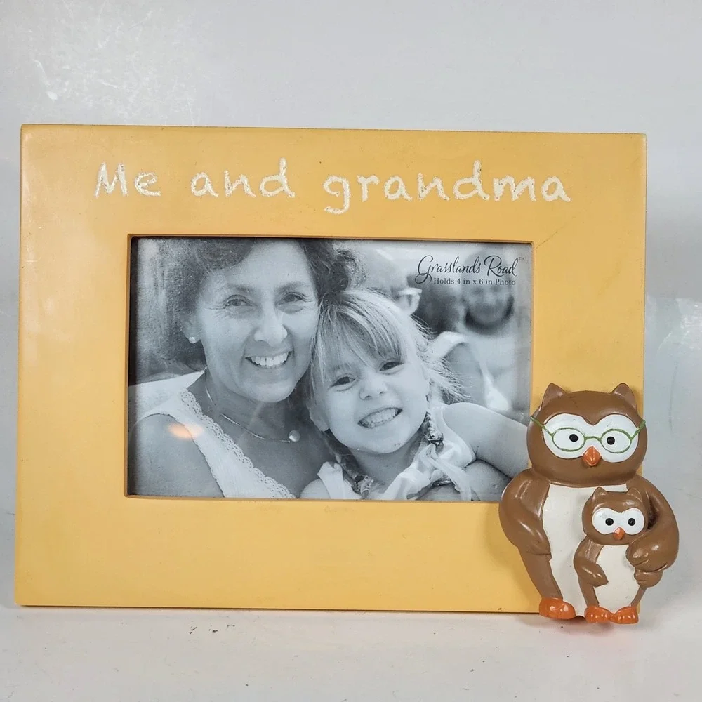 Me & Grandma Owl Resin Picture Frame 4x6 Photo‎